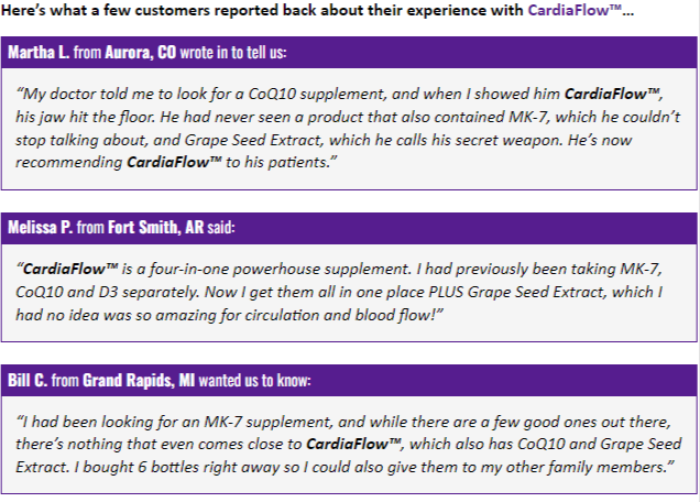 CardiaFlow Customer Reviews